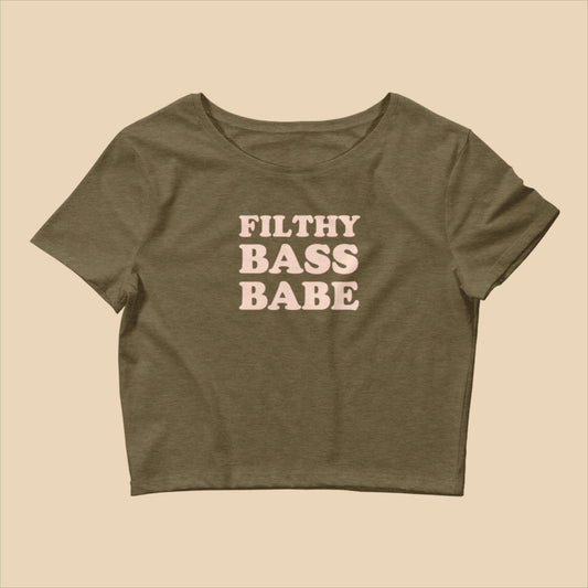filthy bass babe baby tee | edm merch festival outfit edc dubstep rave wear rave t-shirts